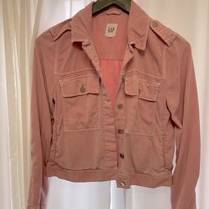 Gap Pink Light Weight Cropped Jacket